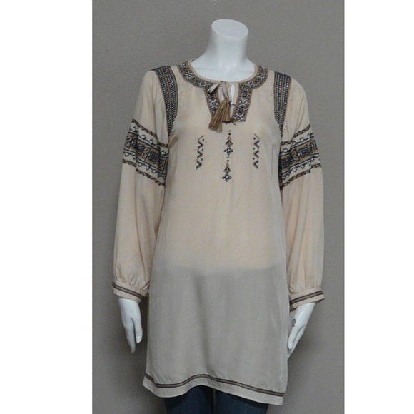 ⭐️ SUNDANCE: Embroidered Sand Tunic - Picture 3 of 5